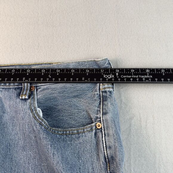Levi's 501xx Jeans Mens 36x29 Straight Leg Button Fly Blue Denim Distressed - Picture 16 of 16